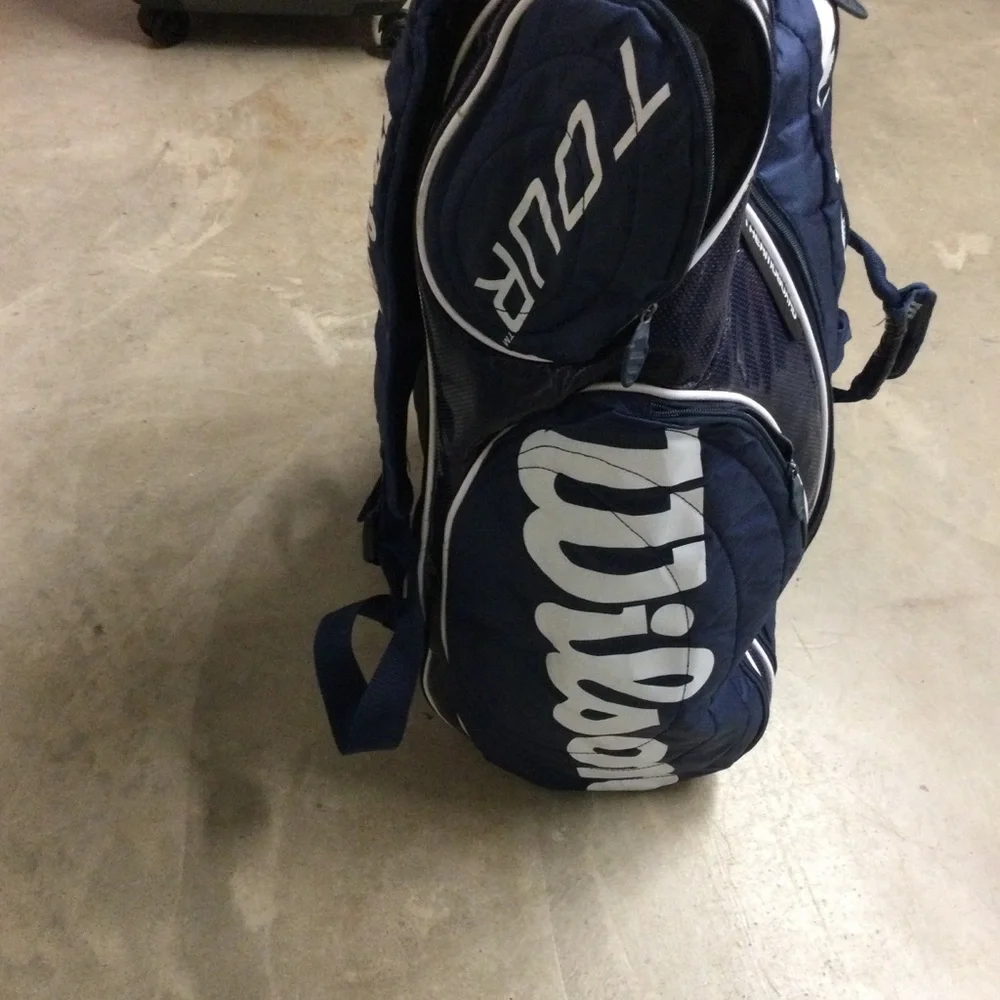 Wilson Navy and White Duffel Sports Bag